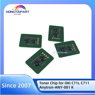 Chip de tóner compatible para OKI C71L C711 Anytron-ANY-001 K