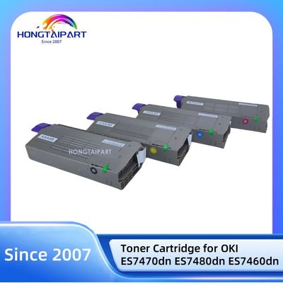 Cartucho de tóner de color compatible CMYK 45396213 45396214 45396215 45396216 Para el kit de tóner de impresora de OKI ES7470 ES7480 ES7460
