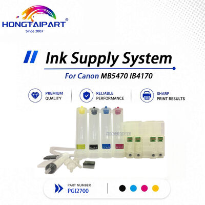 Sistema de suministro continuo de tinta PGI2700 CISS con flujo equilibrado y chip identificable, aislado de burbujas, compatible con Canon MB5470 IB4170