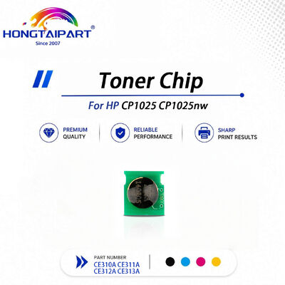 Chip de tóner reciclable CE310A CE311A CE312A CE313A de recambio fácil para HP CP1025 CP1025nw