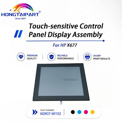 Conjunto de pantalla de panel de control sensible al tacto Original usado 6QN37‑60102 para reparación de impresora HP X677