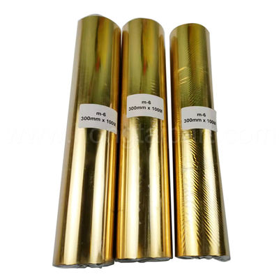 La hoja de oro los 300mmx120m para los accesorios calientes de las hojas de las ventas de DC-300TJ de la bronceadora tiene de alta calidad